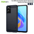 For OPPO A57 4G / A57 5G / A77 5G  MOFI Gentleness Series Brushed Texture Carbon Fiber Soft TPU Case(Blue) -  by MOFI | Online Shopping South Africa | PMC TechLife