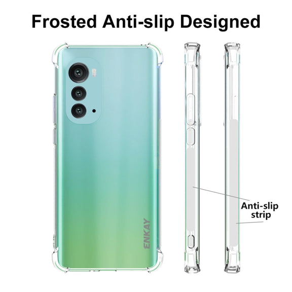 For Motorola Moto Edge 2022 ENKAY Transparent TPU Shockproof Phone Case