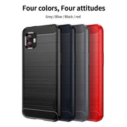 For Samsung Galaxy Xcover6 Pro / Xcover Pro 2 MOFI Gentleness Brushed Carbon Fiber Soft TPU Case(Blue)