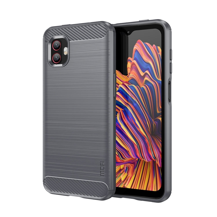 For Samsung Galaxy Xcover6 Pro / Xcover Pro 2 MOFI Gentleness Brushed Carbon Fiber Soft TPU Case(Gray) -  by MOFI | Online Shopping South Africa | PMC TechLife | Buy Now Pay Later Mobicred