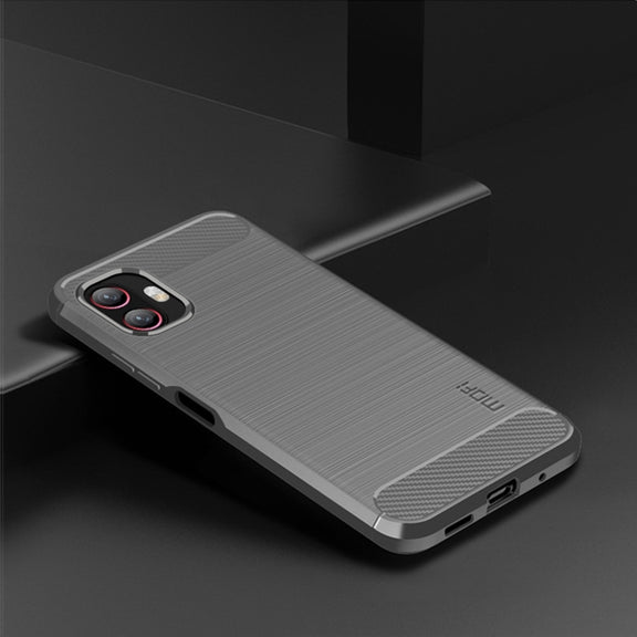 For Samsung Galaxy Xcover6 Pro / Xcover Pro 2 MOFI Gentleness Brushed Carbon Fiber Soft TPU Case(Gray)