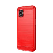 For Samsung Galaxy Xcover6 Pro / Xcover Pro 2 MOFI Gentleness Brushed Carbon Fiber Soft TPU Case(Red)