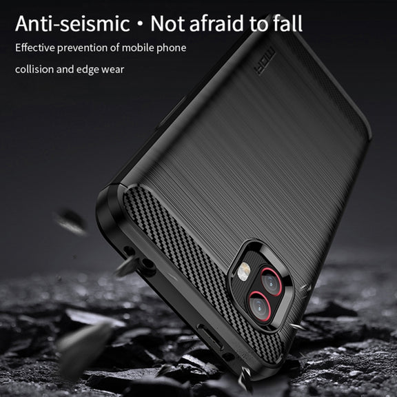For Samsung Galaxy Xcover6 Pro / Xcover Pro 2 MOFI Gentleness Brushed Carbon Fiber Soft TPU Case(Red)