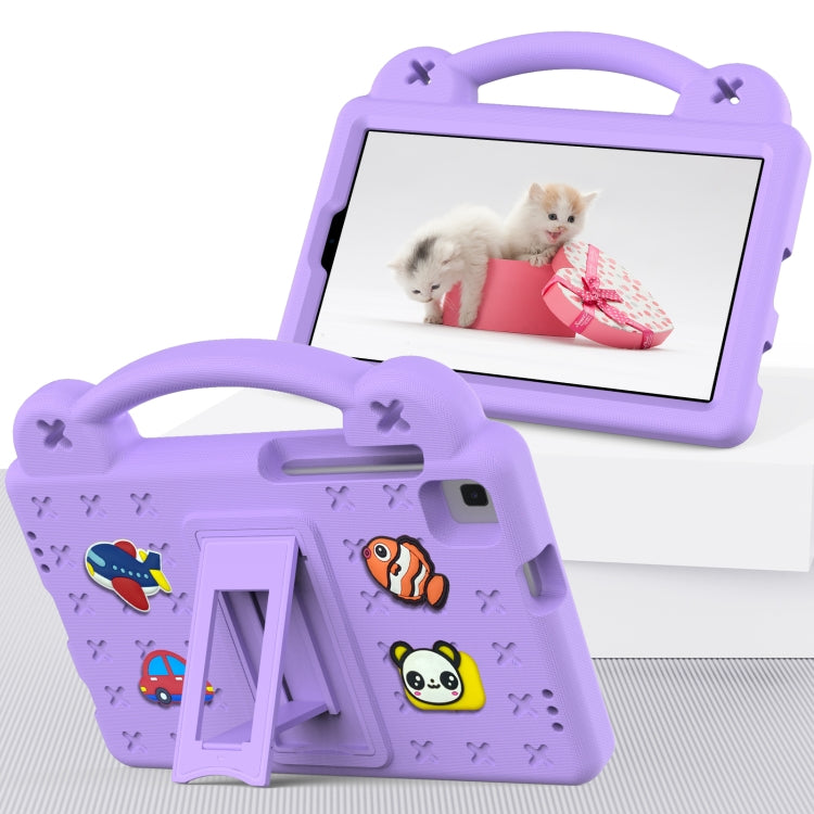 For Samsung Galaxy Tab A 8.0 2019 T290 / T295 Handle Kickstand Children EVA Shockproof Tablet Case(Lighte Purple)