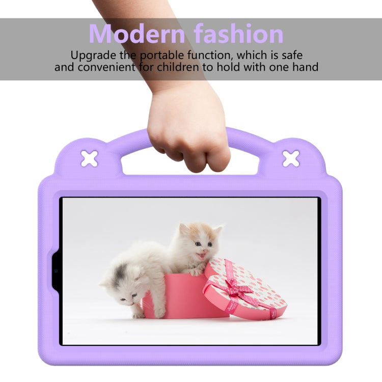 For Samsung Galaxy Tab A 8.0 2019 T290 / T295 Handle Kickstand Children EVA Shockproof Tablet Case(Lighte Purple)