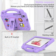 For Samsung Galaxy Tab A 8.0 2019 T290 / T295 Handle Kickstand Children EVA Shockproof Tablet Case(Lighte Purple)