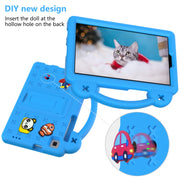 For Huawei MediaPad M3 Lite 8.0 Handle Kickstand Children EVA Shockproof Tablet Case(Sky Blue)