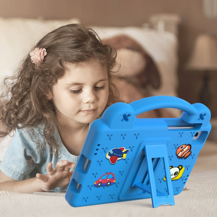 For Huawei MediaPad M3 Lite 8.0 Handle Kickstand Children EVA Shockproof Tablet Case(Sky Blue)