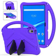 For Lenovo Tab M10 Plus 10.6 3rd Gen TB125FU 2022 EVA Shockproof Tablet Case with Holder(Purple) - Lenovo by PMC TechLife | Online Shopping South Africa | PMC TechLife | Buy Now Pay Later Mobicred