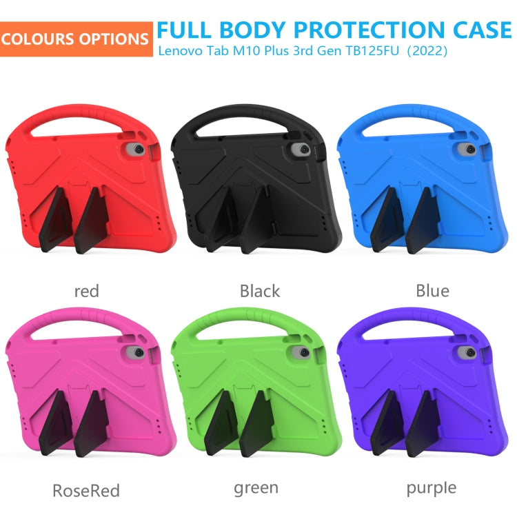 For Lenovo Tab M10 Plus 10.6 3rd Gen TB125FU 2022 EVA Shockproof Tablet Case with Holder(Black) - Lenovo by PMC TechLife | Online Shopping South Africa | PMC TechLife | Buy Now Pay Later Mobicred