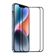 For iPhone 16e / 14 / 13 / 13 Pro 2pcs ENKAY 6D Full Glue Tempered Glass Full Film