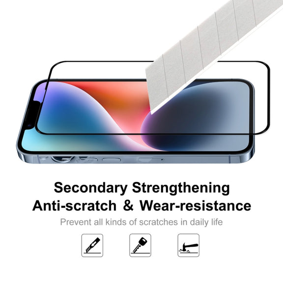 For iPhone 16e / 14 / 13 / 13 Pro 5pcs ENKAY 6D Full Glue Tempered Glass Full Film