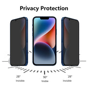 For iPhone 16e / 14 / 13 / 13 Pro 5pcs ENKAY 28 Degree Anti-peeping Tempered Glass Film