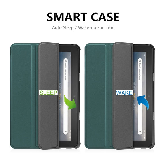 For Amazon Fire 7 12th 2022 ENKAY Smart Leather Tablet Case(Grey)