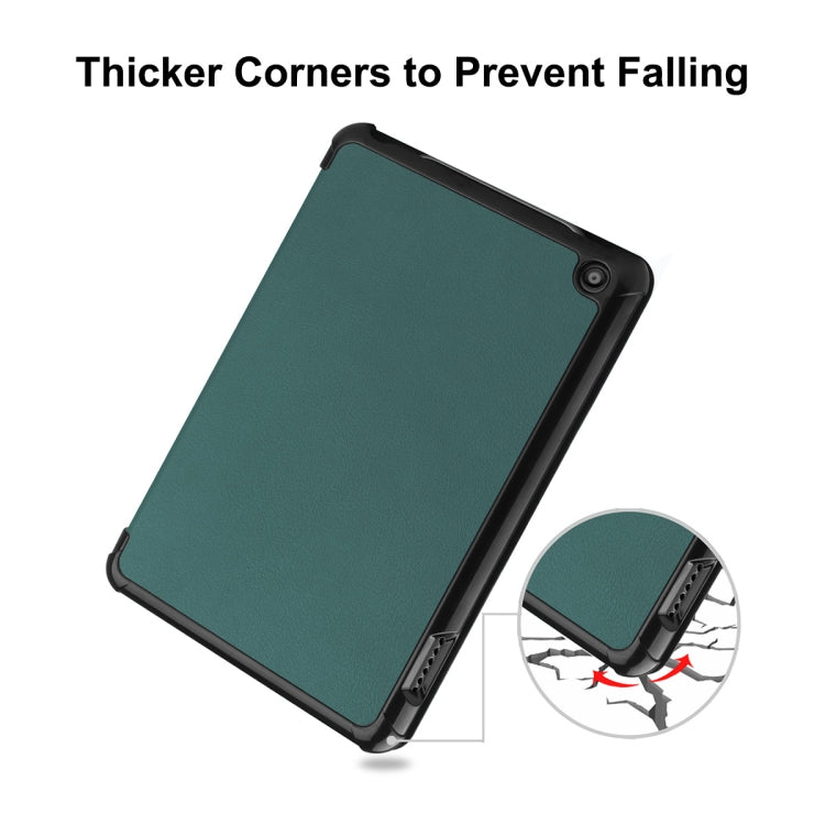 For Amazon Fire 7 12th 2022 ENKAY Smart Leather Tablet Case(Grey) - Amazon by ENKAY | Online Shopping South Africa | PMC TechLife | Buy Now Pay Later Mobicred