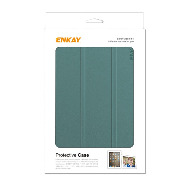 For Amazon Fire 7 12th 2022 ENKAY Smart Leather Tablet Case(Light Blue) - Amazon by ENKAY | Online Shopping South Africa | PMC TechLife | Buy Now Pay Later Mobicred