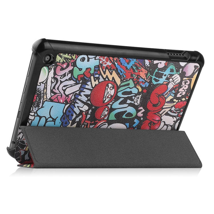For Amazon Fire 7 12th 2022 JSM Smart Leather Tablet Case(Graffiti) - free shipping - PMC Jewellery - Order now!