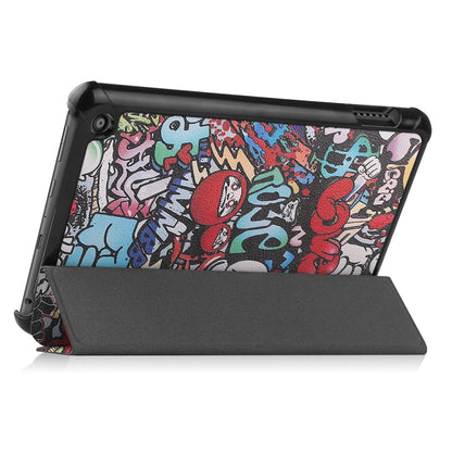For Amazon Fire 7 12th 2022 JSM Smart Leather Tablet Case(Graffiti) - free shipping - PMC Jewellery - Order now!