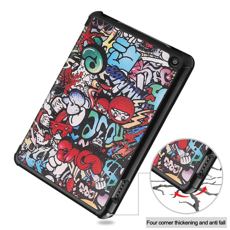 For Amazon Fire 7 12th 2022 JSM Smart Leather Tablet Case(Graffiti) - free shipping - PMC Jewellery - Order now!
