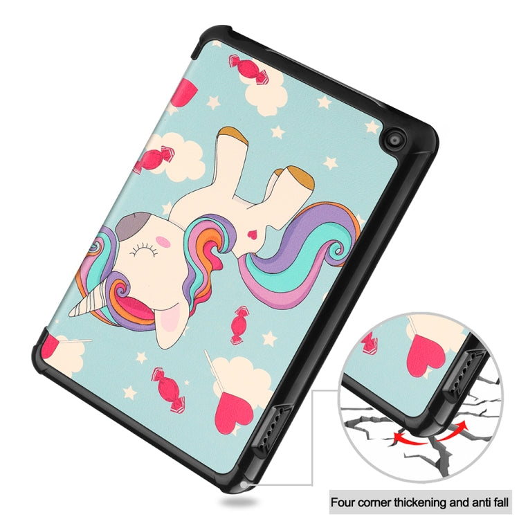 For Amazon Fire 7 12th 2022 JSM Smart Leather Tablet Case(Unicorn) - free shipping - PMC Jewellery - Order now!