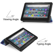 For Amazon Fire 7 12th 2022 JSM Smart Leather Tablet Case(Galaxy)