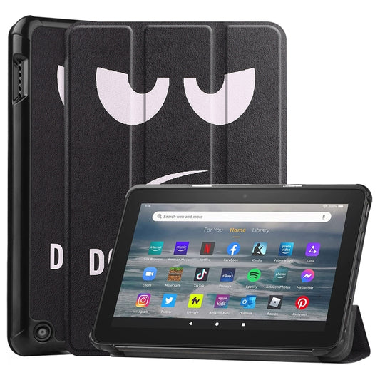 For Amazon Fire 7 12th 2022 JSM Smart Leather Tablet Case(Big Eye) - free shipping - PMC Jewellery - Order now!