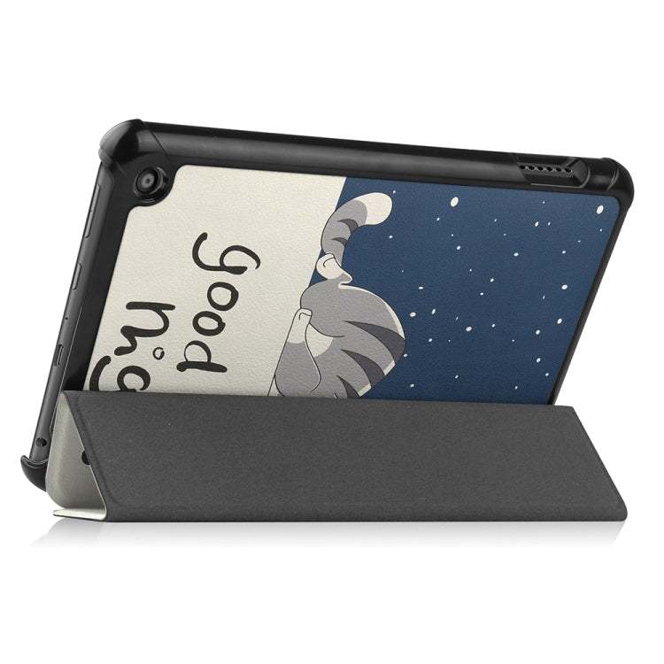 Amazon Fire 7 12th 2022 JSM Smart Leather Tablet Case(Lazy Cat) - free shipping - PMC Jewellery - Order now!
