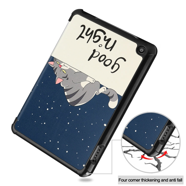 Amazon Fire 7 12th 2022 JSM Smart Leather Tablet Case(Lazy Cat) - free shipping - PMc TechLife - Order now!