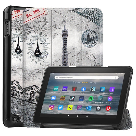 For Amazon Fire 7 12th 2022 JSM Smart Leather Tablet Case(Retro tower) - free shipping - PMC Jewellery - Order now!