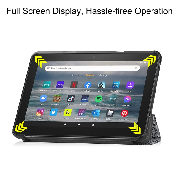For Amazon Fire 7 12th 2022 JSM Smart Leather Tablet Case(Retro tower) - free shipping - PMC Jewellery - Order now!