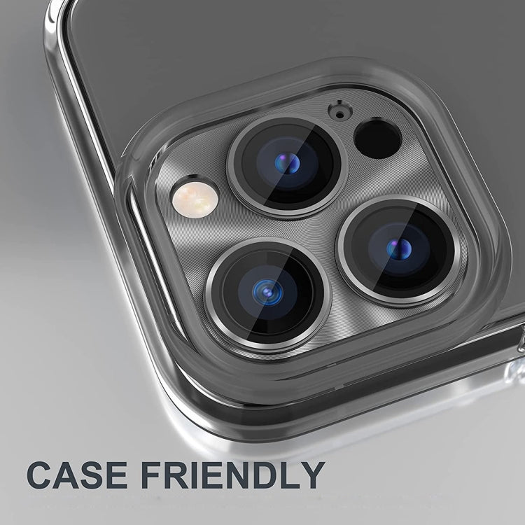 ENKAY Aluminium Alloy Tempered Glass Lens Cover Film For iPhone 14 Pro / 14 Pro Max(Gold) - Back Protector by ENKAY | Online Shopping South Africa | PMC Jewellery | Buy Now Pay Later Mobicred