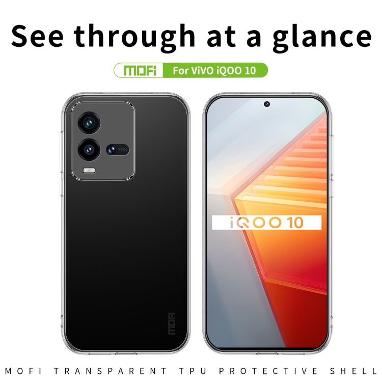 For vivo iQOO 10 MOFI Ming Series Ultra-thin TPU Phone Case(Transparent) - vivo Cases by MOFI | Online Shopping South Africa | PMC TechLife