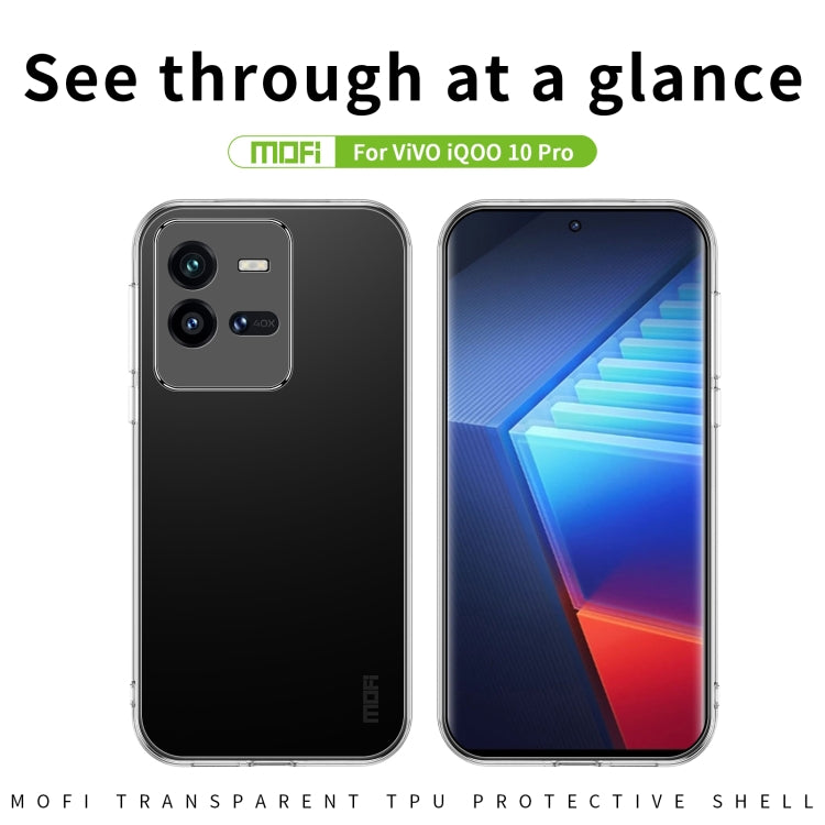 For vivo iQOO 10 Pro MOFI Ming Series Ultra-thin TPU Phone Case(Transparent) - vivo Cases by MOFI | Online Shopping South Africa | PMC TechLife