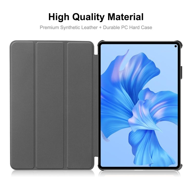 For Huawei MatePad Pro 11 2022 ENKAY Plastic Back Cover Smart Leather Stand Case(Grey)