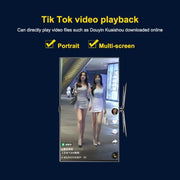 X16 4K Media Player Horizontal And Vertical Screen Video Advertising AD Player, Auto Looping Playback(EU Plug)