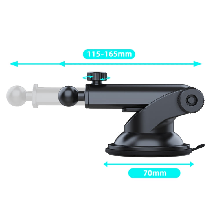 A190+X33 Car Phone Holder Dashboard Sucker Mount Telescopic Long Arm Stand - Universal Car Holders by PMC TechLife | Online Shopping South Africa | PMC TechLife | Buy Now Pay Later Mobicred
