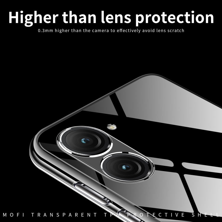 For Asus Zenfone9 MOFI Ming Series Ultra-thin TPU Phone Case(Transparent) - ASUS Cases by MOFI | Online Shopping South Africa | PMC Jewellery | Buy Now Pay Later Mobicred