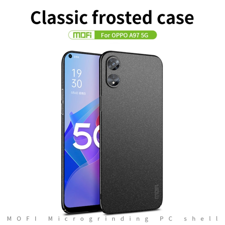 For OPPO A97 5G MOFI Frosted PC Ultra-thin Hard Phone Case(Black) - OPPO Cases by MOFI | Online Shopping South Africa | PMC TechLife | Buy Now Pay Later Mobicred