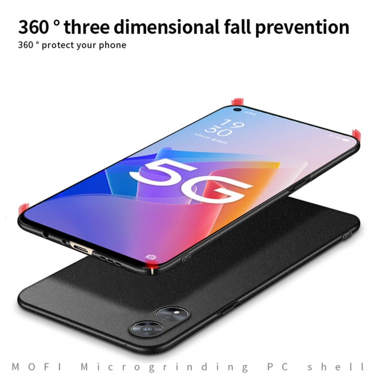 For OPPO A97 5G MOFI Frosted PC Ultra-thin Hard Phone Case(Red)