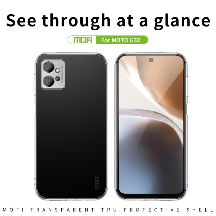 For Motorola Moto G32 MOFI Ming Series Ultra-thin TPU Phone Case(Transparent) - Motorola Cases by MOFI | Online Shopping South Africa | PMC TechLife | Buy Now Pay Later Mobicred