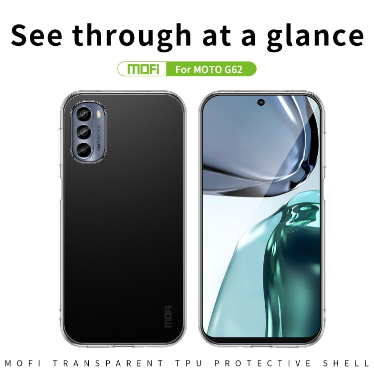For Motorola Moto G62 5G MOFI Ming Series Ultra-thin TPU Phone Case(Transparent) - Motorola Cases by MOFI | Online Shopping South Africa | PMC TechLife