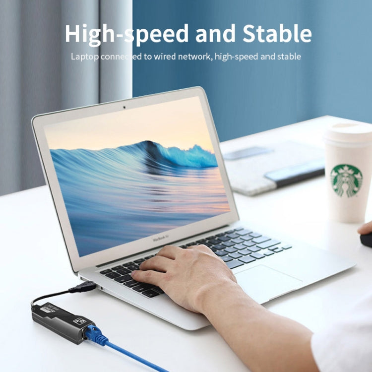 JSM 10 / 100 Mbps USB 3.0 to RJ45 Ethernet Adapter Network Cable - USB Network Adapter by JUNSUNMAY | Online Shopping South Africa | PMC Jewellery | Buy Now Pay Later Mobicred