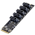 ST532 M.2 NGFF To 5 Ports SATA3.0 Hard Disk Expansion Card Adapter In Stock - Card Adapter by PMC TechLife | Online Shopping South Africa | PMC TechLife | Buy Now Pay Later Mobicred