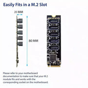 ST532 M.2 NGFF To 5 Ports SATA3.0 Hard Disk Expansion Card Adapter In Stock