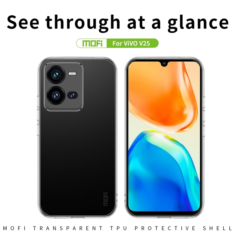 For vivo V25 MOFI Ming Series Ultra-thin TPU Phone Case(Transparent) - free shipping - PMC TechLife - Order now!