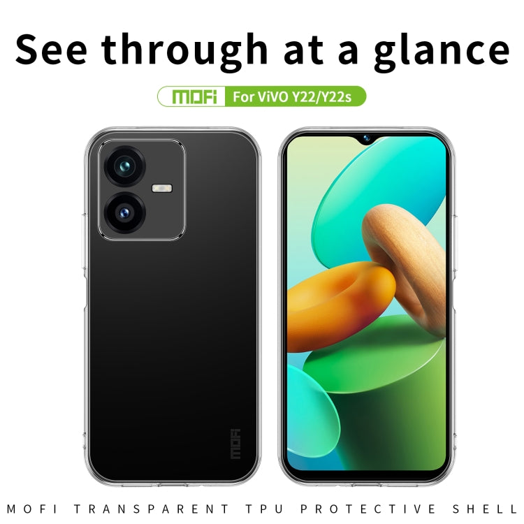 For vivo Y22 / Y22s MOFI Ming Series Ultra-thin TPU Phone Case(Transparent) - vivo Cases by MOFI | Online Shopping South Africa | PMC TechLife