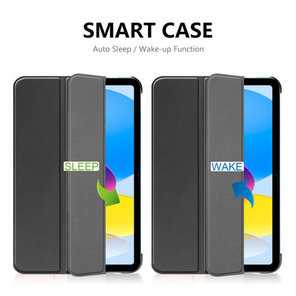 For iPad 2025 / 2022 ENKAY Tri-fold Custer Texture Leather Stand Smart Case(Grey) - free shipping - PMC Jewellery - Order now!
