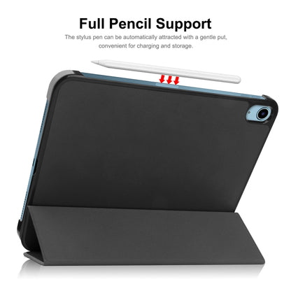 For iPad 2025 / 2022 ENKAY Tri-fold Custer Texture Leather Stand Smart Case(Light Blue) - free shipping - PMC Jewellery - Order now!
