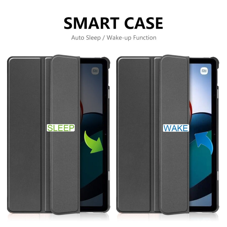 For Xiaomi Redmi Pad 10.61 inch ENKAY Tri-fold Custer Texture Leather Stand Smart Case(Light Blue) - free shipping - PMC Jewellery - Order now!