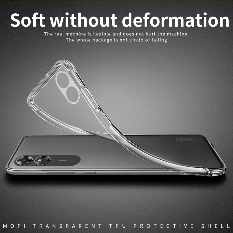 For OPPO A17 / A17K MOFI Ming Series Ultra-thin TPU Phone Case(Transparent)